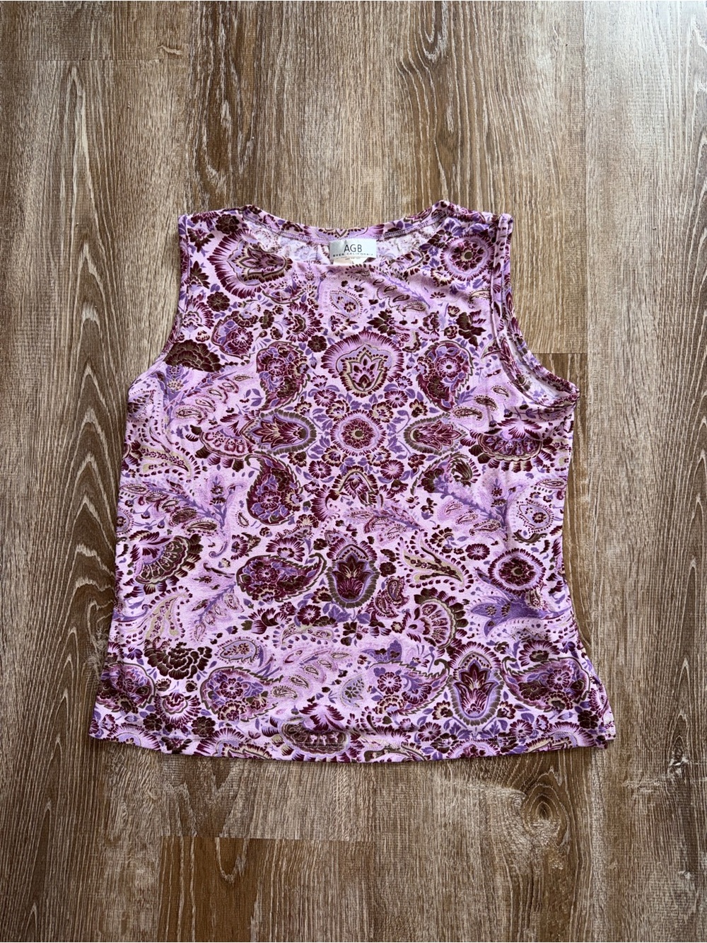Vintage Y2K AGB Purple Paisley Tank Top